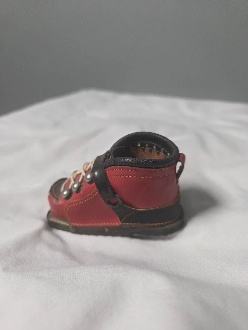 vintage Austrian souvenir miniature leather boot marked Innsbruck